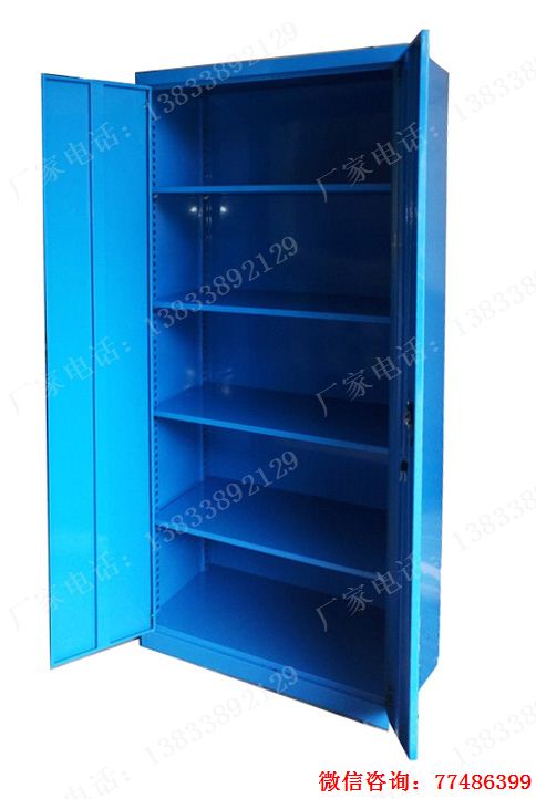 蓝色双门储物工具柜图片